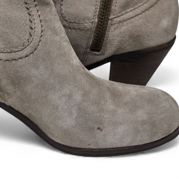 Sam Edelman Louie Suede Heeled Booties Women's Tan Western Fringe Cowgirl 6.5 - Picture 11 of 11